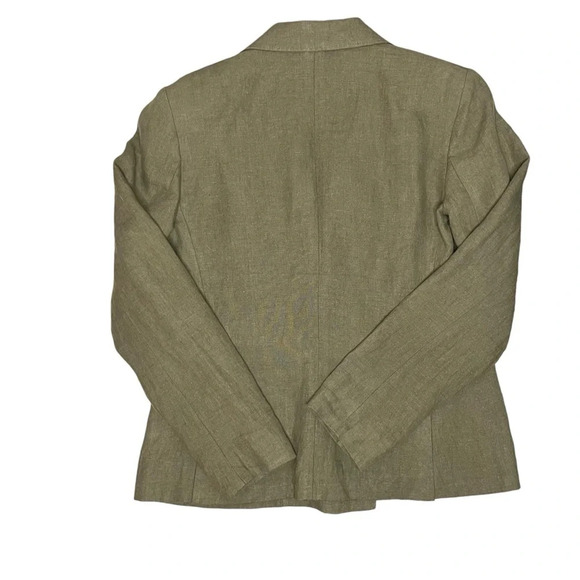 Polo Ralph Lauren Double-Breasted 100% Linen Blazer in Green Size 8 - Picture 4 of 16